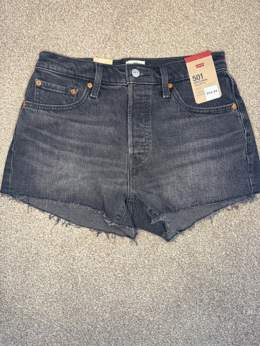 Levi's 501’s Women's Denim Cutoff Shorts Duo - Light Blue & Black - Picture 4 of 9